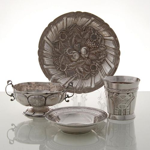 Sterling and Silver Hollowware, Lot of Four