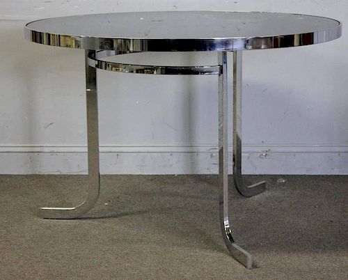Midcentury Chrome Center Table.