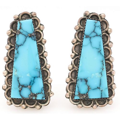 Southwestern Sterling Silver and Turquoise Earrings