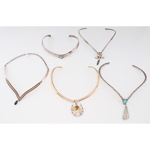 Southwestern Collar Necklaces; from the Estate of Lorraine Abell (New Jersey, 1929-2015)