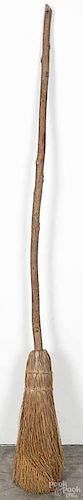 Pennsylvania straw broom, 19th c., 53'' l.