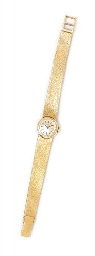 A Yellow Gold Wristwatch, Tissot, 19.40 dwts.