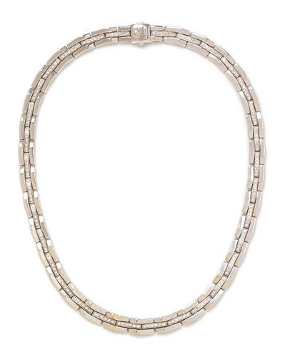 An 18 Karat White Gold and Diamond Necklace, Chimento 31.60 dwts.