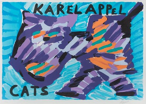 Karel Appel, (Dutch, 1921-2006), Cats