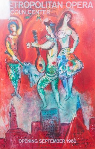 Marc Chagall, (French/Russian, 1887-1985), Metropolitan Opera, Lincoln Center - Opening September 1966