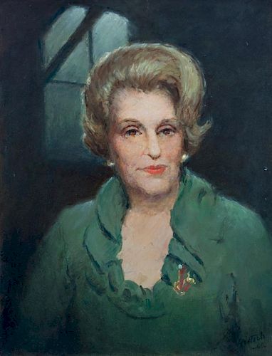 Gustav F. Goetsch, (Missouri, 1877-1969), Portrait of Minnie Gelber, 1966