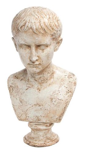 A Neoclassical Ceramic Bust Height 20 inches.