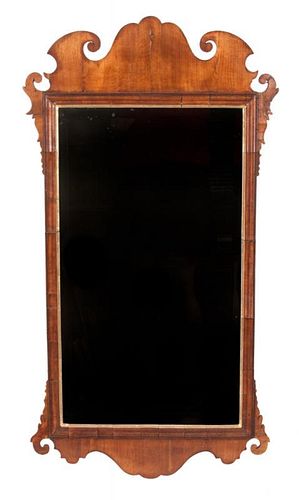 Two Chippendale Style Mirrors Larger: 38 x 21 inches.