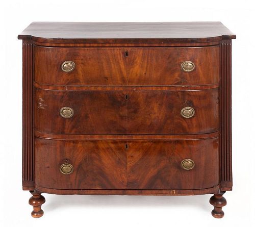 An English Chest of Drawers Height 34 1/2 x width 39 x depth 22 inches.