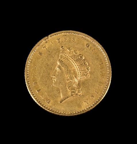 A United States 1855 Indian Princess: Type 2 $1 Gold Coin