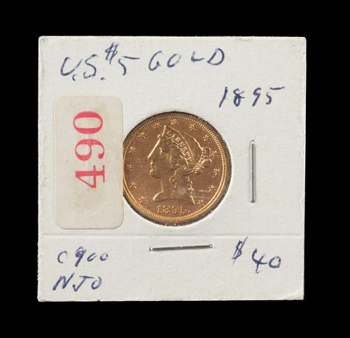 A United States 1895 Liberty Head $5 Gold Coin