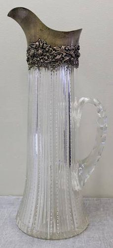 STERLING. Redlich & Co Large Cut Crystal and