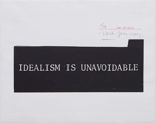 NEIL JENNY (b.1945): IDEALISM IS UNAVOIDABLE