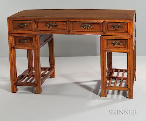Hardwood Double-pedestal Desk 硬木写字台