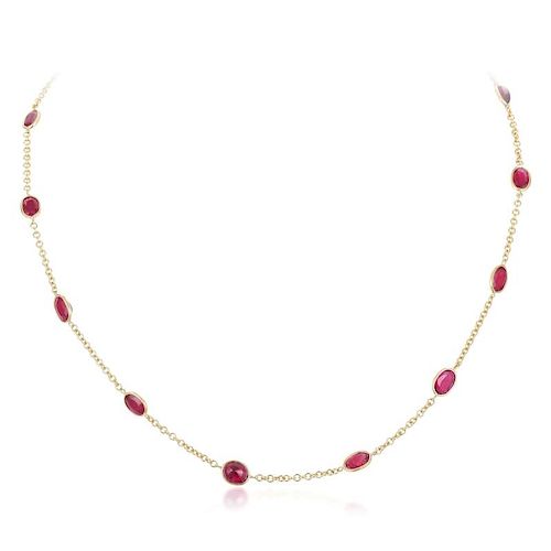 A Ruby by the Yard Necklace