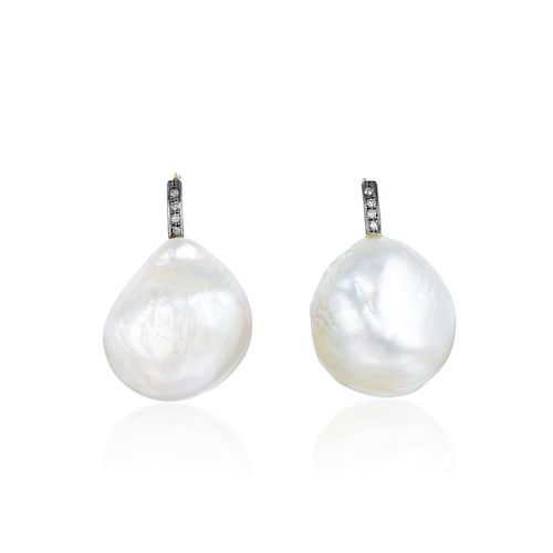 A Pair of Baroque Pearl Earrings