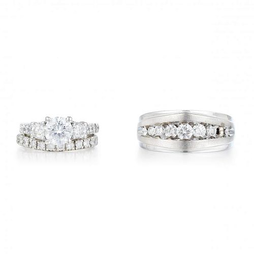 A Lot of 3 Diamond Wedding Rings
