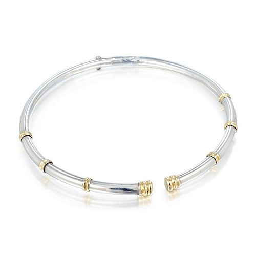 Ilias Lalaounis Silver and Yellow Gold Bamboo Collar