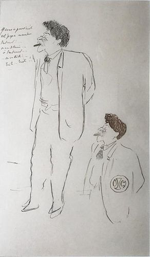 Cocteau, Jean (After), French (1889-1963)," Portrait d’Hermann Dietz "Double Portrait of Herman Dietz",