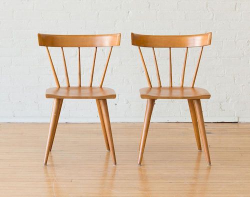 PAUL MCCOBB / WINCHENDON "PLANNER GROUP" SET OF FOUR MAPLE DINING CHAIRS