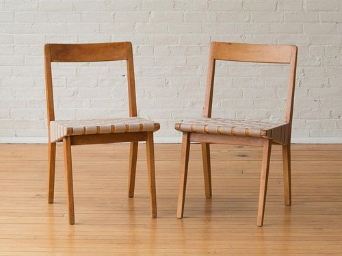JENS RISOM PAIR OF SIDE CHAIRS