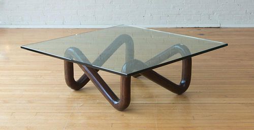 HARVEY PROBBER GLASS TOP LOW TABLE