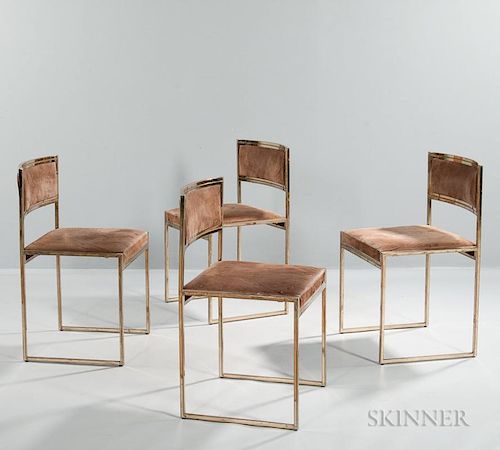 Four Willy Rizzo Dining Chairs