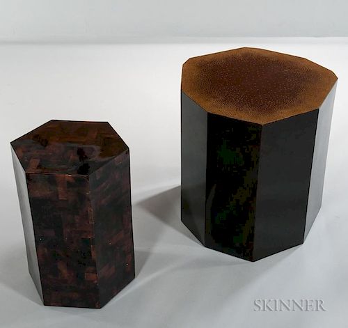 Two Modern Geometric Side Tables