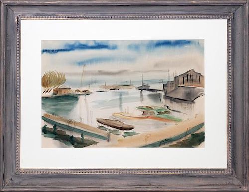 MILES SILVERMAN WATERCOLOR ON PAPER 1946