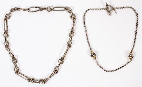 KONSTANTINO YELLOW GOLD & STERLING SILVER NECKLACES