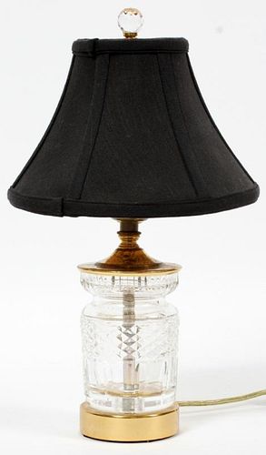 WATERFORD CRYSTAL AND BRASS LAMP
