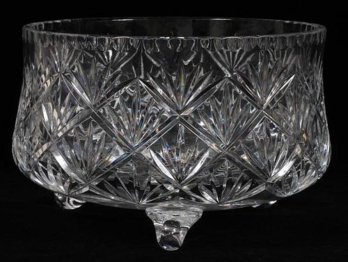 FOOTED CRYSTAL CENTERPIECE BOWL