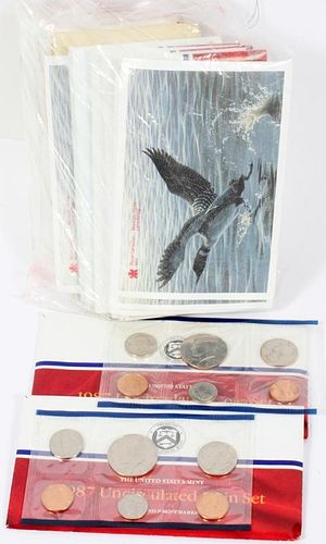 U.S. MINT UNCIRCULATED COIN-SETS IN ENVELOPES ETC.