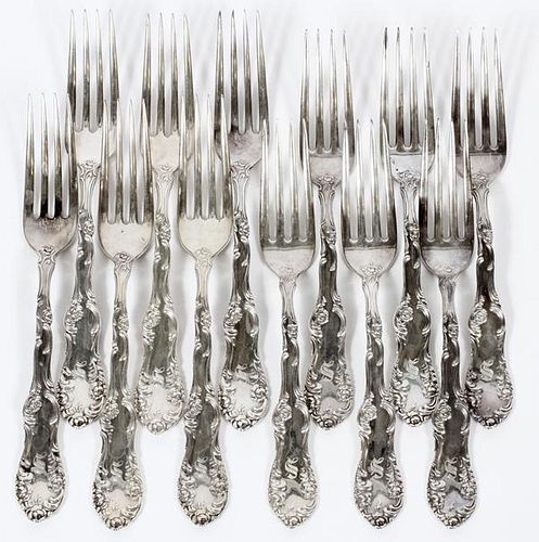 TOWLE OLD ENGLISH STERLING FORKS 12 PIECES