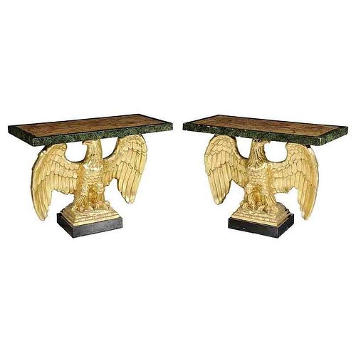 Pair George III Style Eagle-Form Pier Tables