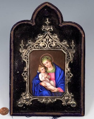 Religious Painted Framed Plaque
