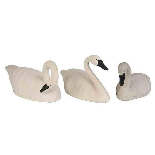Group of Three Canvas Decoys