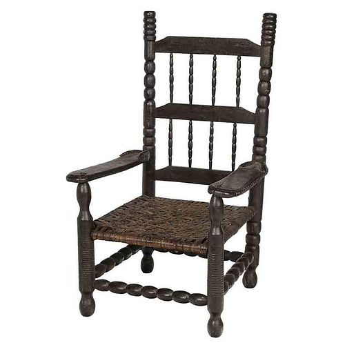 Early Southern Folk Art Arm Chair