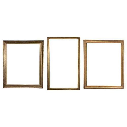 Three 20th Century Gilt Wood Frames