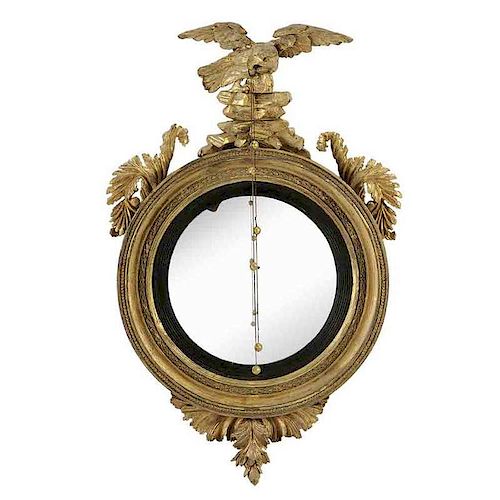 Classical Eagle Decorated Convex Mirror