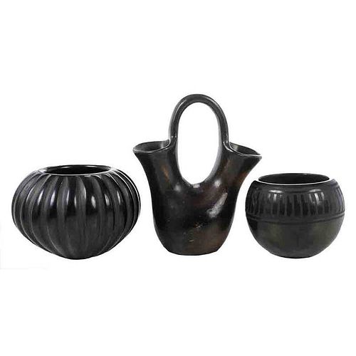 Three Native American Blackware Vessels