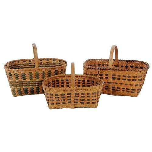 Three Cherokee Market Baskets