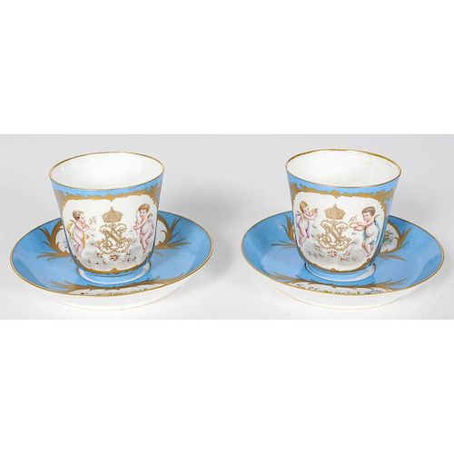 Sèvres Porcelain Cup and Saucer Set