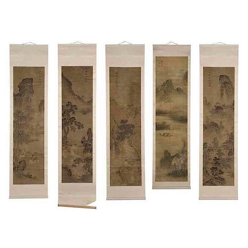 Five Chinese Scrolls