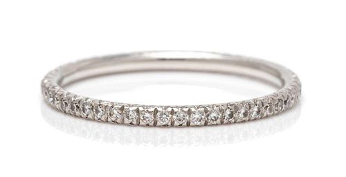 A Platinum and Diamond Eternity Band, 1.10 dwts.