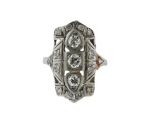 Art Deco Platinum Diamond Ring