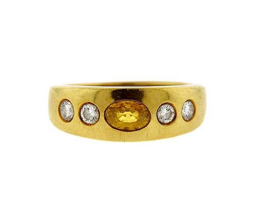 Kieselstein Cord 18k Gold Diamond Gemstone Ring