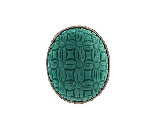 Stephen Dweck Sterling Silver Turquoise Ring