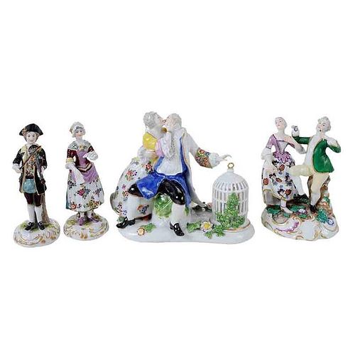 Four Sevres Porcelain Figures