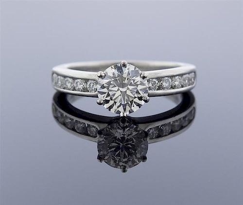 Tiffany &amp; Co Platinum 1.19 RBC Diamond Engagement Ring